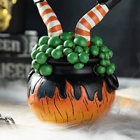 Glitzhome® 8.75" Halloween Witch in Cauldron Table Décor