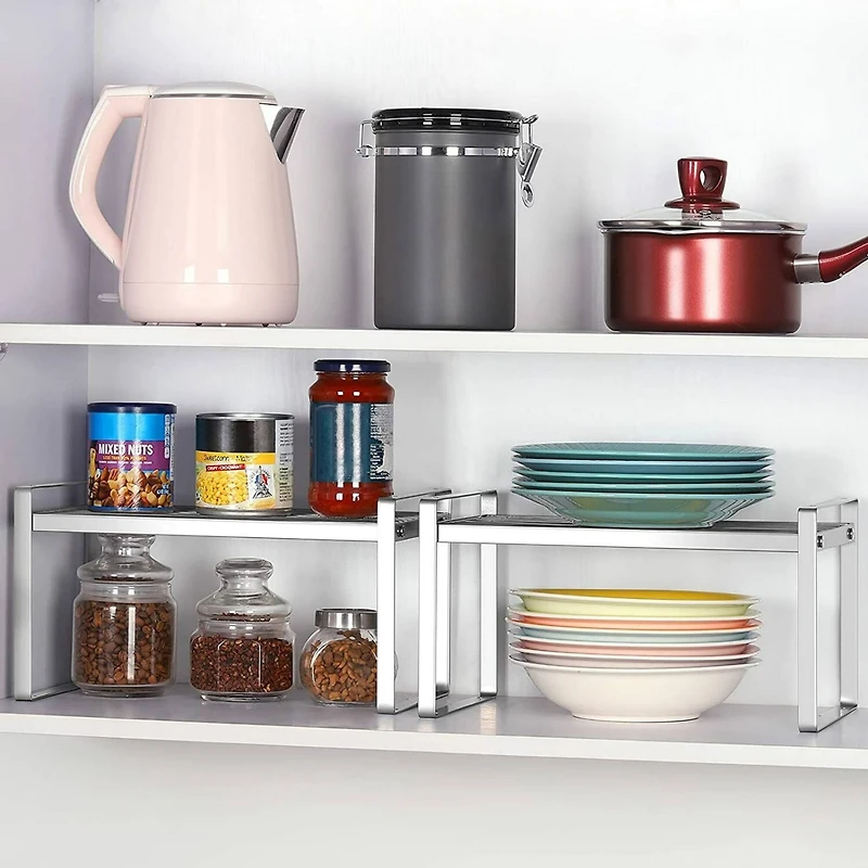 NEX™ Silver Kitchen Cabinet Shelf Organizer, 2ct.