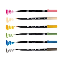 Tombow Flowers Manga Illustration Dual Brush Pen Art Set
