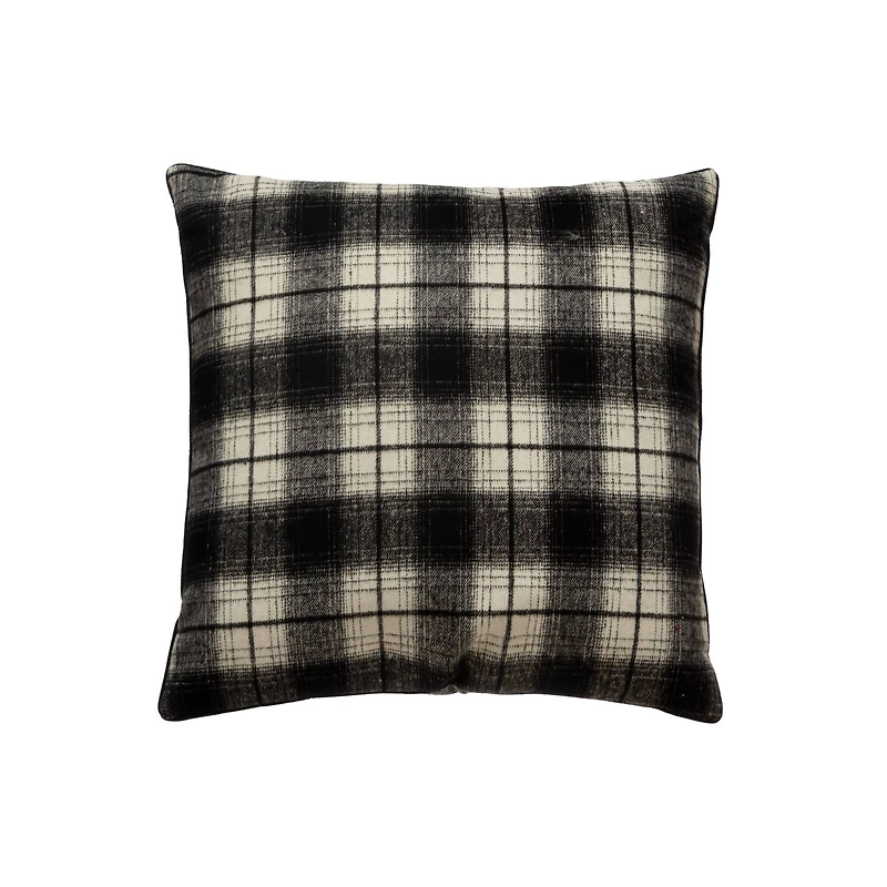 Hello Honey® Black & White Plaid Square Throw Pillow with Piping