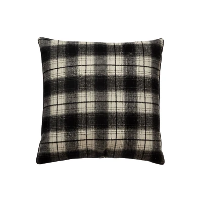 Hello Honey® Black & White Plaid Square Throw Pillow with Piping
