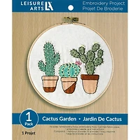 Leisure Arts® 6" Cactus Garden Embroidery Kit