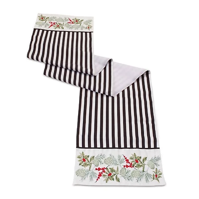 72" Striped Holiday Table Runner