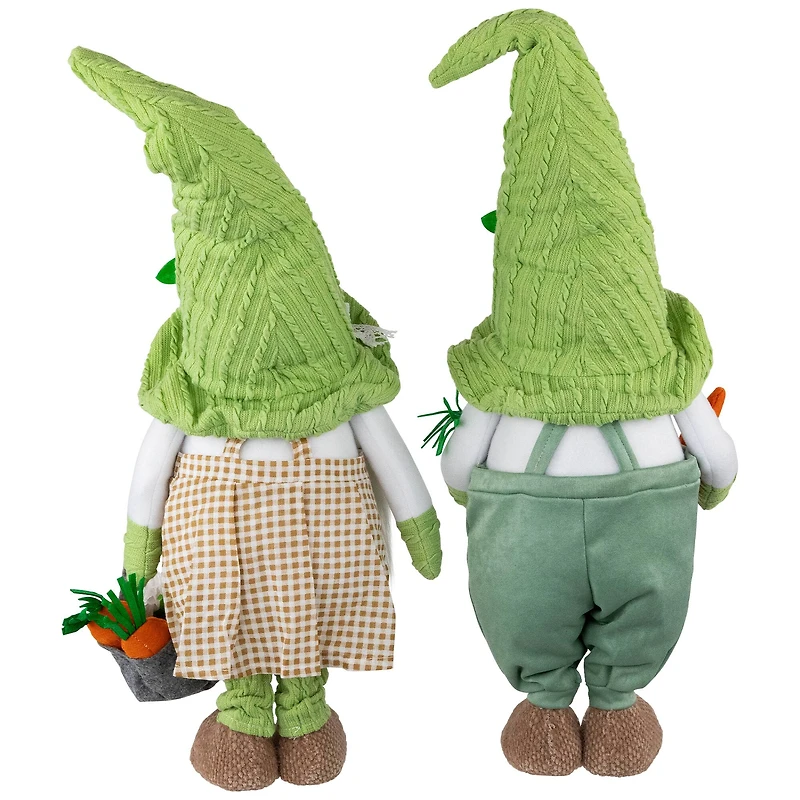 15" Gardening Gnomes Easter Figurines Set