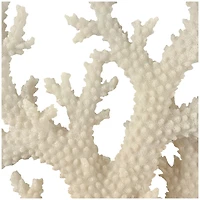 21" Cream Polystone Coral Sculpture with Clear Acrylic Base