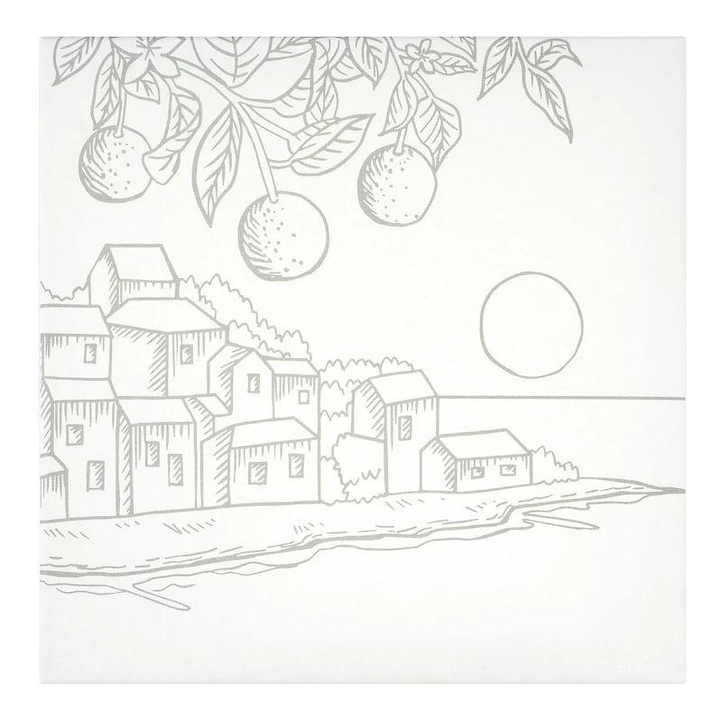 11" x 11" Orange Coastal Canvas Painting Kit by Craft Smart®