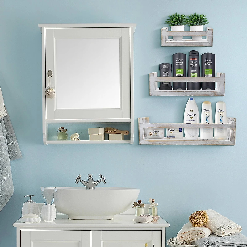 Sorbus Rustic Floating Shelves Set