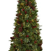 7.5ft. Pre-Lit Norway Mixed Pine Artificial Christmas Tree, Clear LED Lights