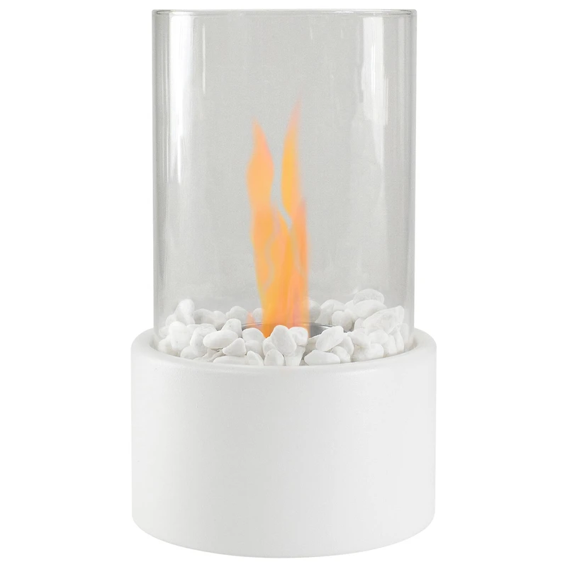 10.5" Bio Ethanol Round Portable Tabletop Fireplace with Base