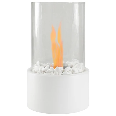 10.5" Bio Ethanol Round Portable Tabletop Fireplace with Base