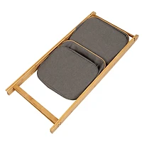 Honey Can Do Bamboo & Canvas 2-Tier Collapsible Shelves