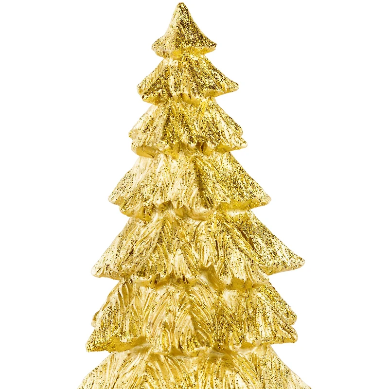 9.5" Metallic Woodland Layered Decoration Christmas Tree