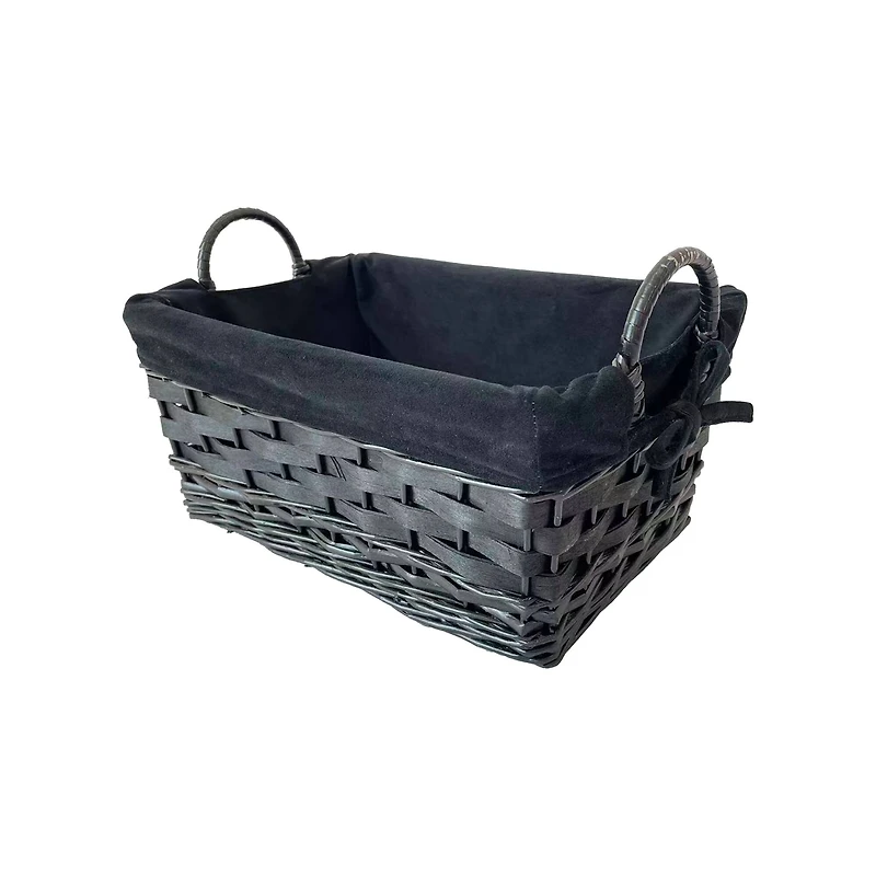Black Velvet Lined Willow Basket by Ashland
