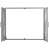 39" Black Metal Minimalistic Single Panel Fireplace Screen