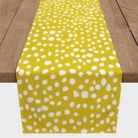 Yellow Painted Spots 16" x 72" Cotton Twill Runner