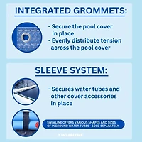 Swim Central 45ft. Blue Inground Rectangular Swimming Pool Winter Cover