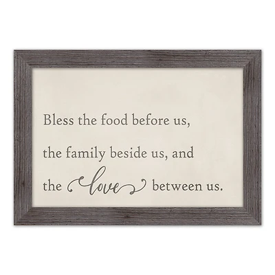 Bless the Food Before Us Framed Print Wall Hanging