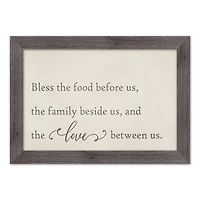 Bless the Food Before Us Framed Print Wall Hanging