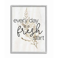 Stupell Industries Nature Everyday Fresh Start Print with Gray Frame Wall Accent