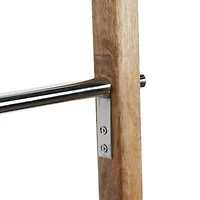 59" Brown Stainless Steel Contemporary Ladder