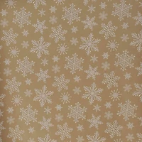 Kraft with White Snowflakes Premium Gift Wrap by Celebrate It™