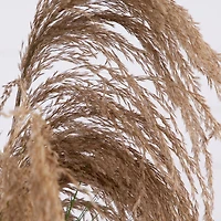 4ft. Green & Brown Artificial Pampas Grass in Black Pot