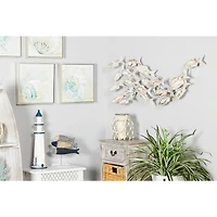 45" White Wood Coastal Wall Decor