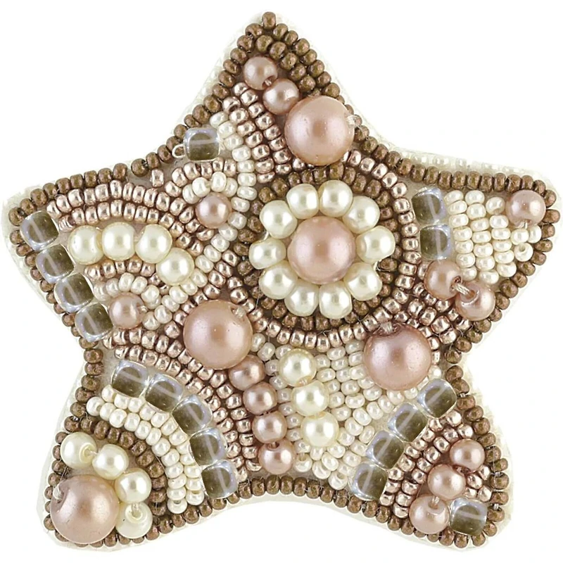 Crystal Art Beadwork Kit For Creating Brooch Set Of Pictures Gingerbread