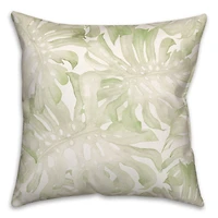 Simple Monstera 18" x 18" Throw Pillow