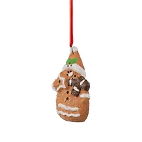 Gingerbread Snowman with Star Christmas Ornament - 2.75"