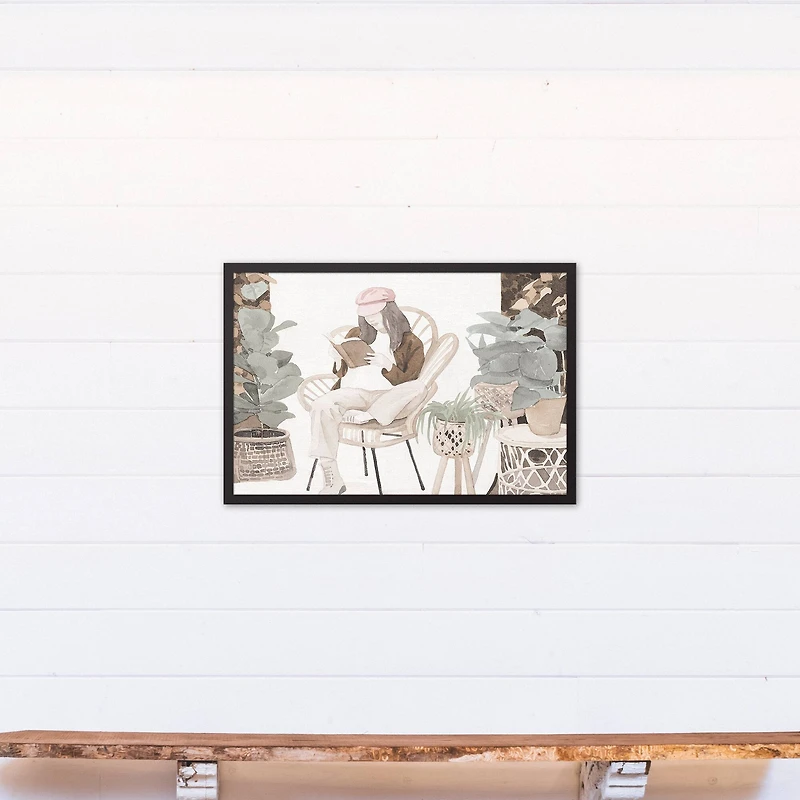 Fashion Plant Gal 20" x 30" Black Framed Canvas