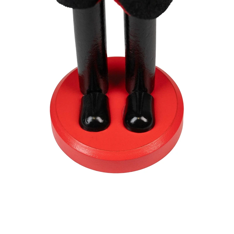 14" Black & Red Wooden Vampire Halloween Nutcracker