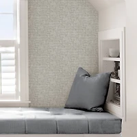 NuWallpaper Gray Poplin Texture Peel & Stick Wallpaper