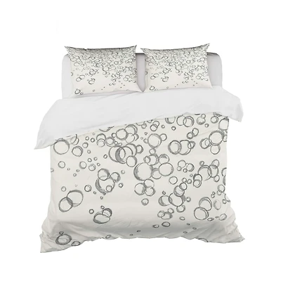 Designart 'Simple Bubbles I' Geometric Bedding Set