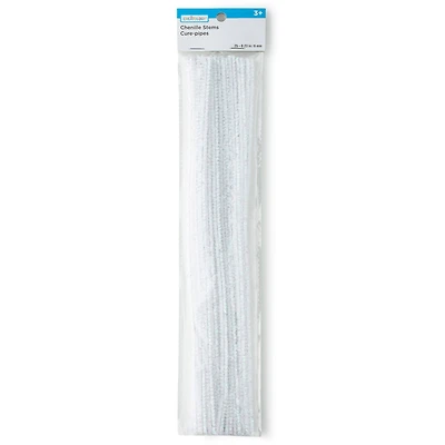 Iridescent White Chenille Pipe Cleaners, 25ct. by Creatology™