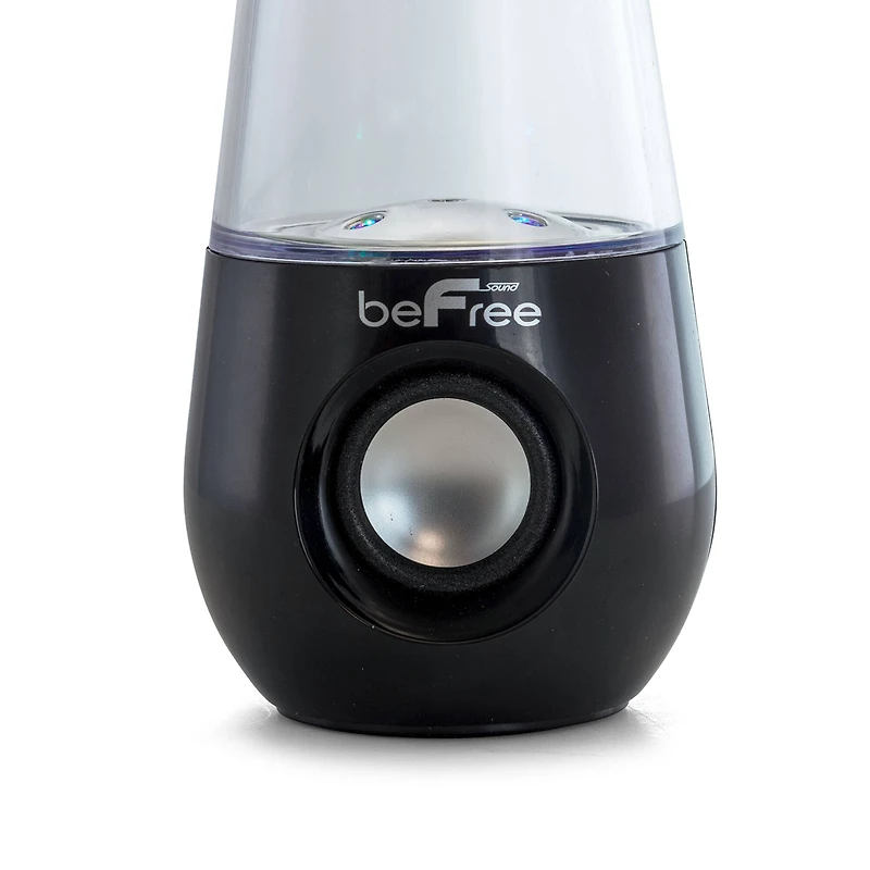 beFree Sound Black Bluetooth LED Dancing Water Multimedia Speakers