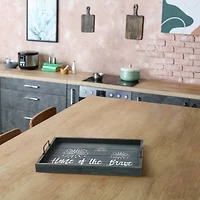 Elegant Designs™ 15.5" Home of the Brave Serving Tray with Handles