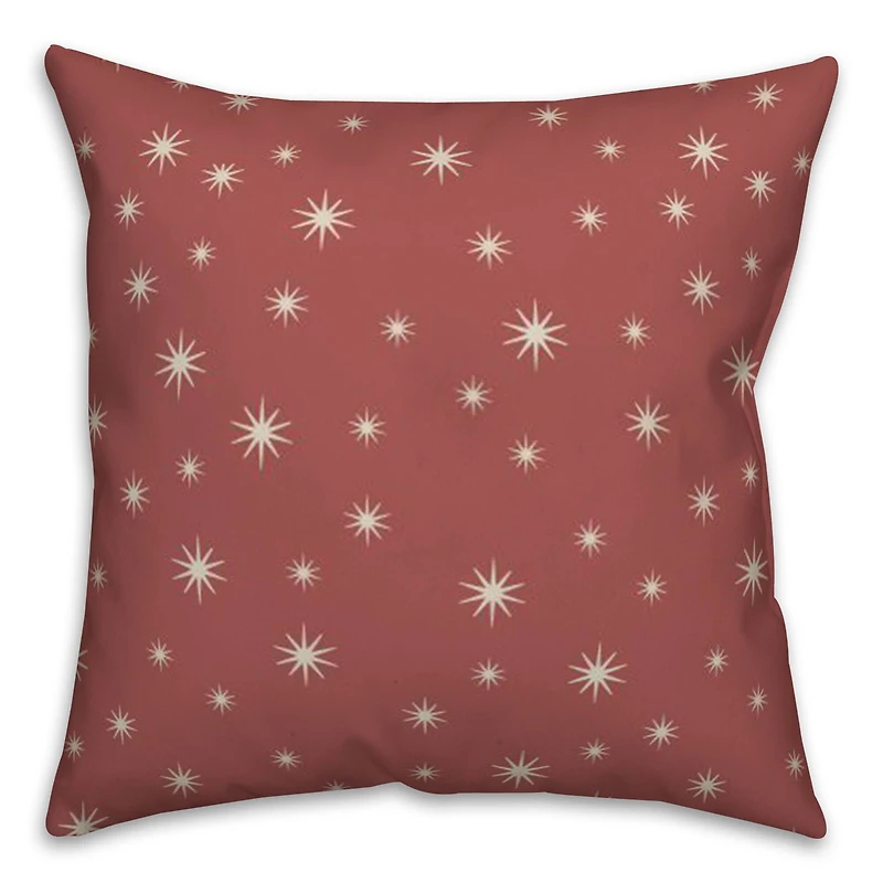 Red Twinkle Throw Pillow