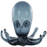 8.5" Blue Ombre Glass Octopus Sculpture