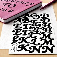 12 Pack: Large Elegant Black Alphabet Stickers by Recollections™