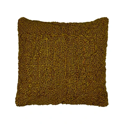 Hello Honey® Woven Cotton and Jute Pillow