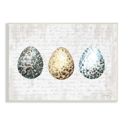 Stupell Industries Robin Eggs Ornamented Farm Confectionary Scripture Background Wall Plaque Art