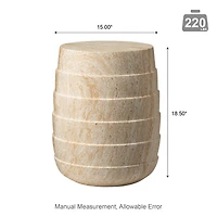 Glitzhome® 18.5" Multi-Functional Faux Travertine Garden Stool