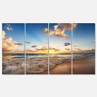 Designart - Sunrise on Beach of Caribbean Sea