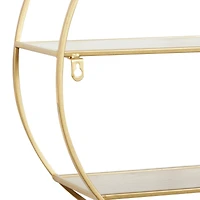 CosmoLiving by Cosmopolitan Gold Metal Contemporary Wall Shelf