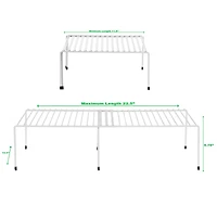 Mind Reader White Multi-Purpose Expandable Kitchen Counter & Cabinet Shelf Storage & Organization