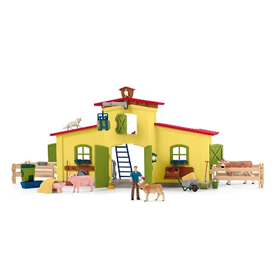 Schleich Farm World Yellow Large Farm Playset