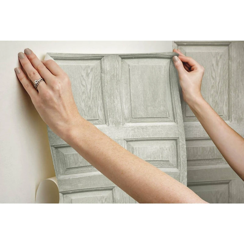 Roommates Beveled Wood Paneling Peel & Stick Wallpaper