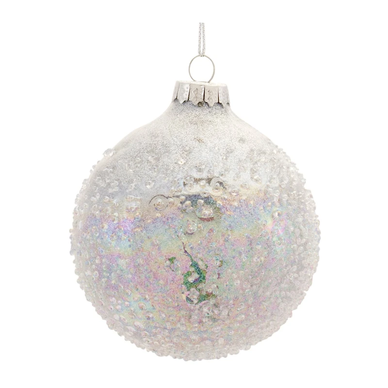 12ct. Textured Iridescent Glass Ball Ornaments
