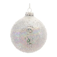 12ct. Textured Iridescent Glass Ball Ornaments